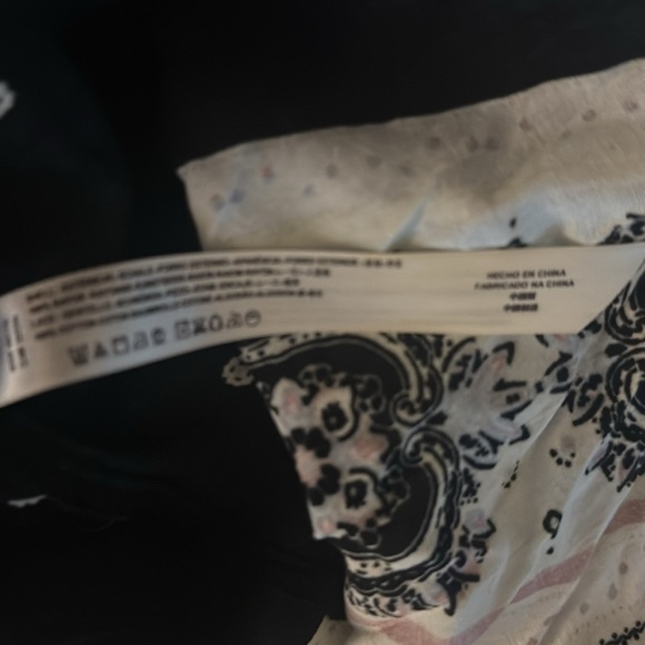 FREE PEOPLE FP Intimately Darjeeling Black Print Sleeveless Slip Dress Size M - Picture 11 of 13